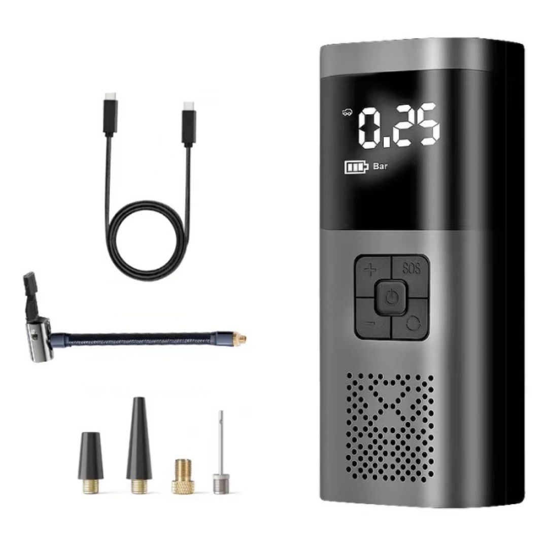 Автомобільний портативний бездротовий насос VC-027 з цифровим дисплеєм, сумка для зберігання