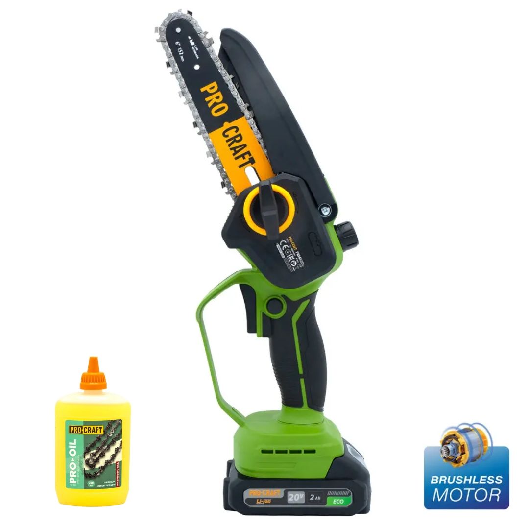 Набір Акумуляторна міні пила Procraft PKA45 (1 акб та зп) + Олива ланцюгова 200 мл