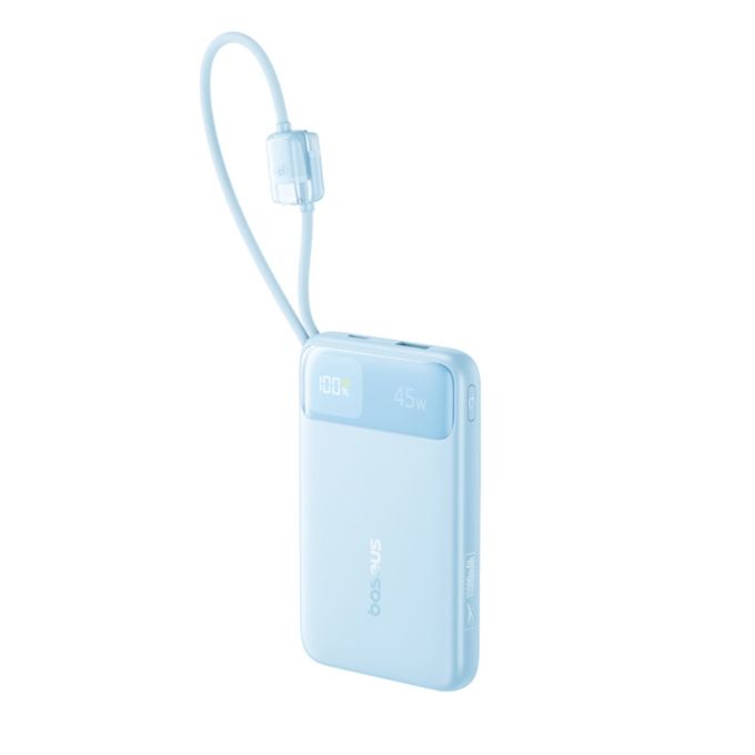 Power Bank 20000mAh 45W Baseus FC11 з кабелем, швидкою зарядкою, синій