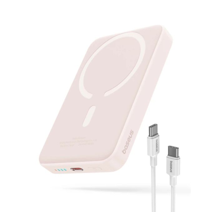 Power Bank 10000mAh 22,5W Baseus FM11, бездротовий з швидкою зарядкою, Рожевий