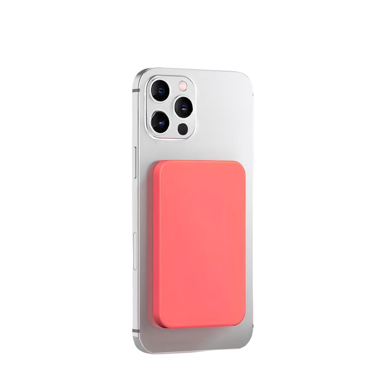 Power Bank 5000 мАг з бездротовою зарядкою, червоний