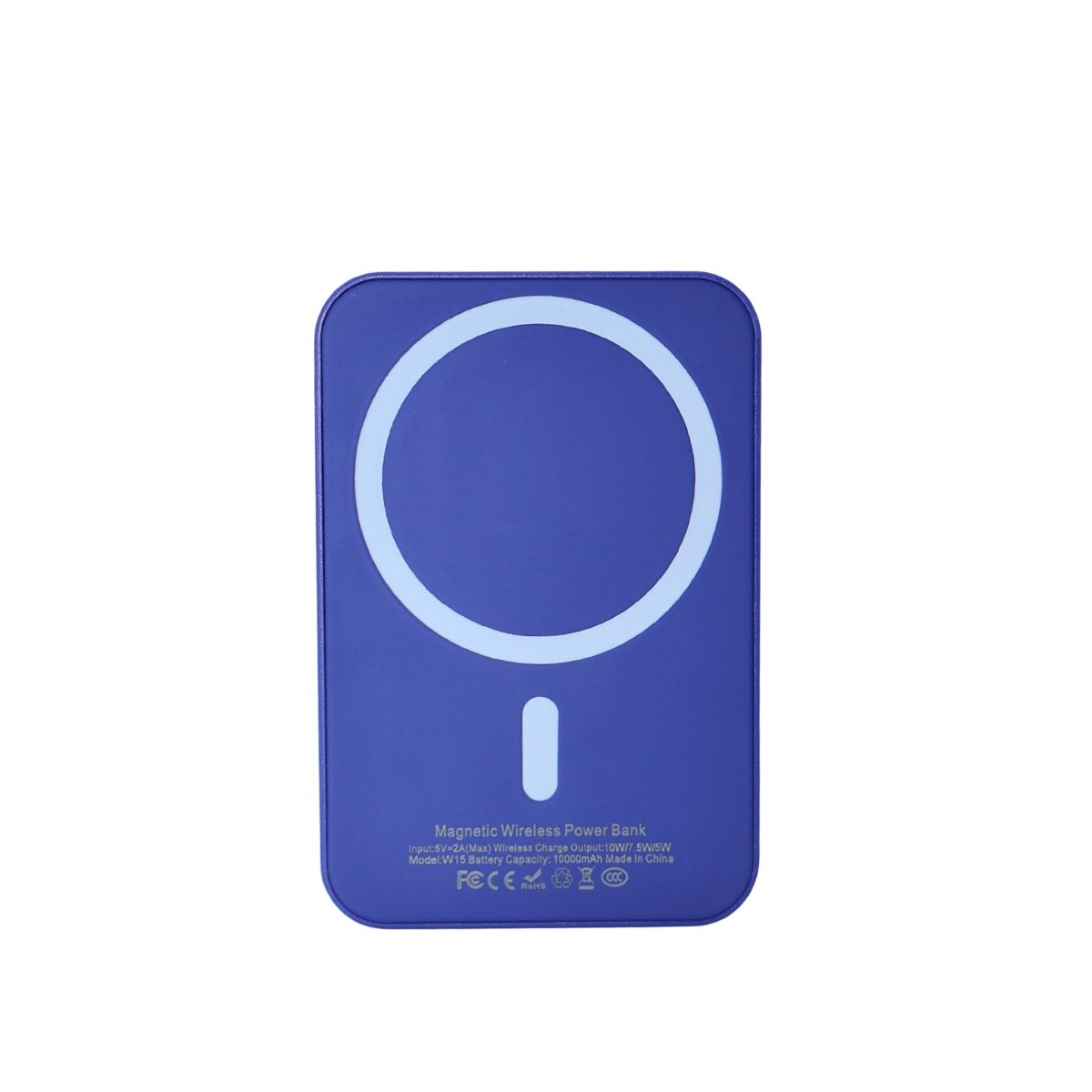 Power Bank 5000 мАг з бездротовою зарядкою, синій