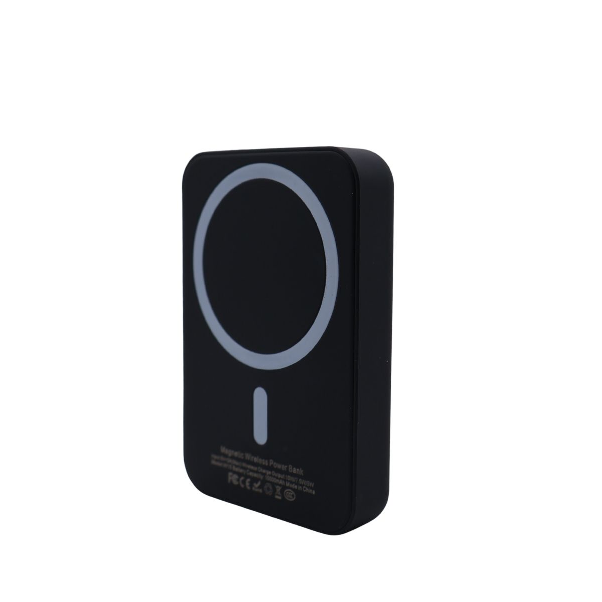 Power Bank 5000 мАг з бездротовою зарядкою, чорний