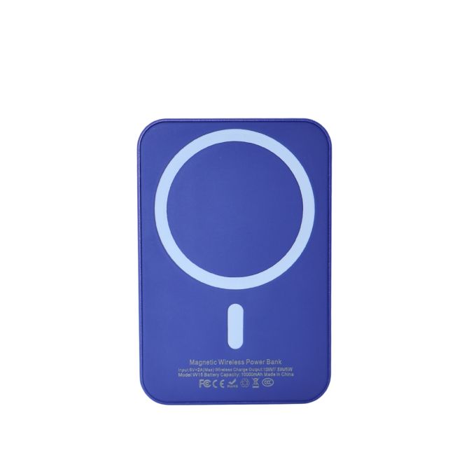 Power Bank 3000 мАг з бездротовою зарядкою, синій