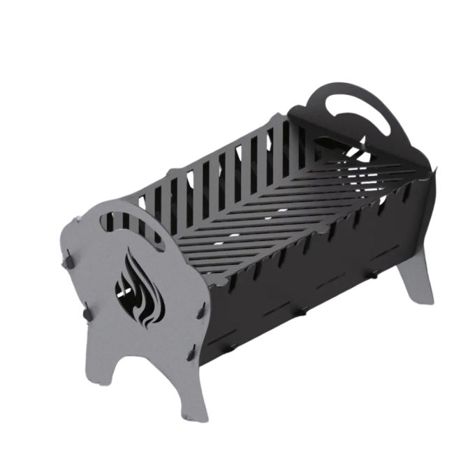 Мангал-гриль Carino Spark Вогонь розбірний з грилем 500х330х350 мм, метал 3 мм без покриття