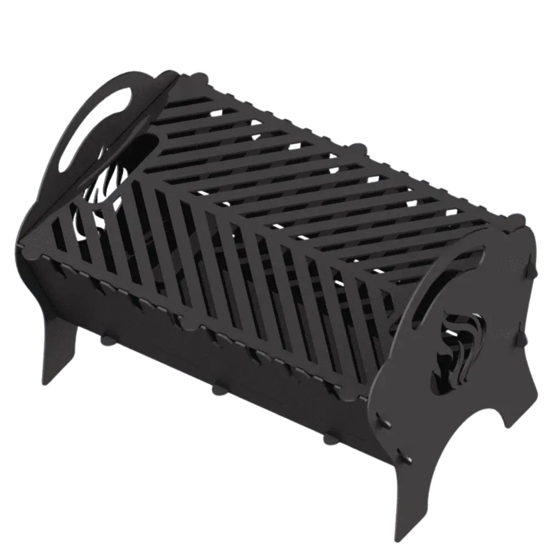 Мангал-гриль Carino Spark Вогонь розбірний з грилем 500х330х350 мм, метал 3 мм без покриття