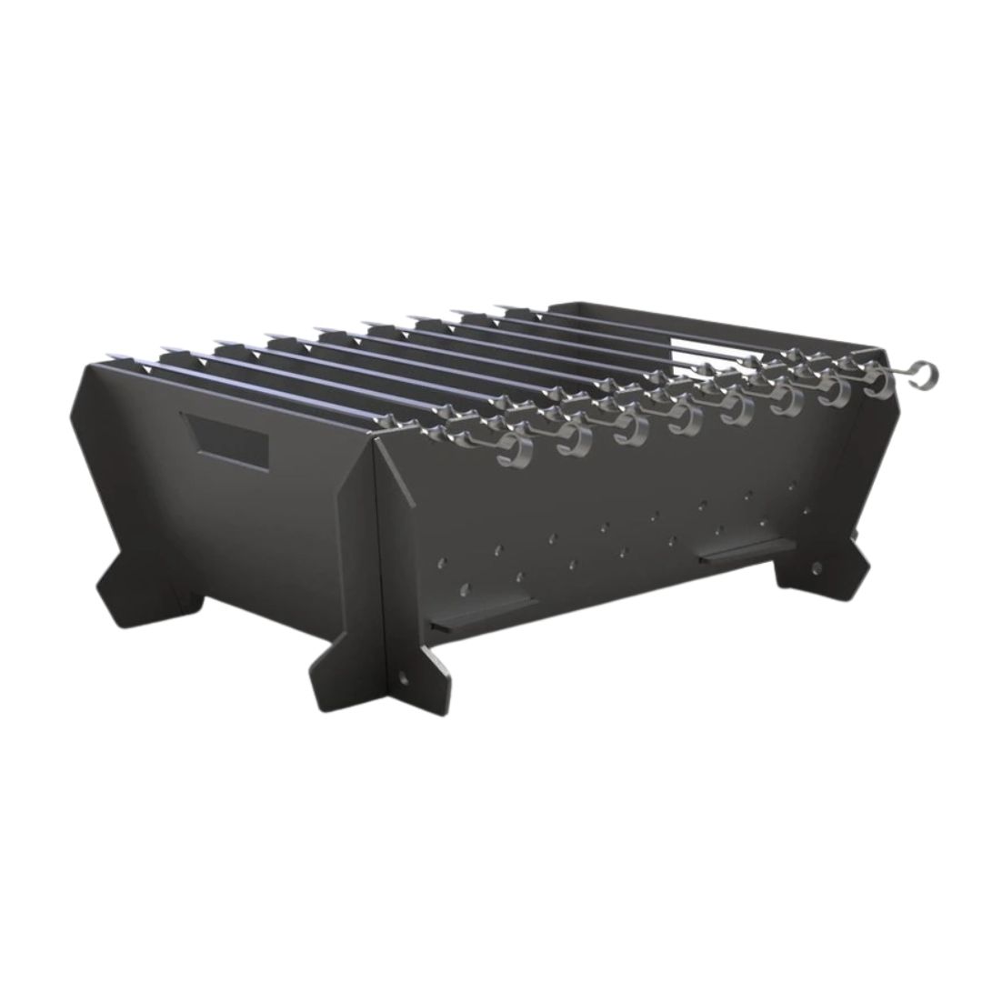 Мангал-гриль Carino Flat Pack розбірний з грилем 550х400х200 мм, метал 3 мм без покриття