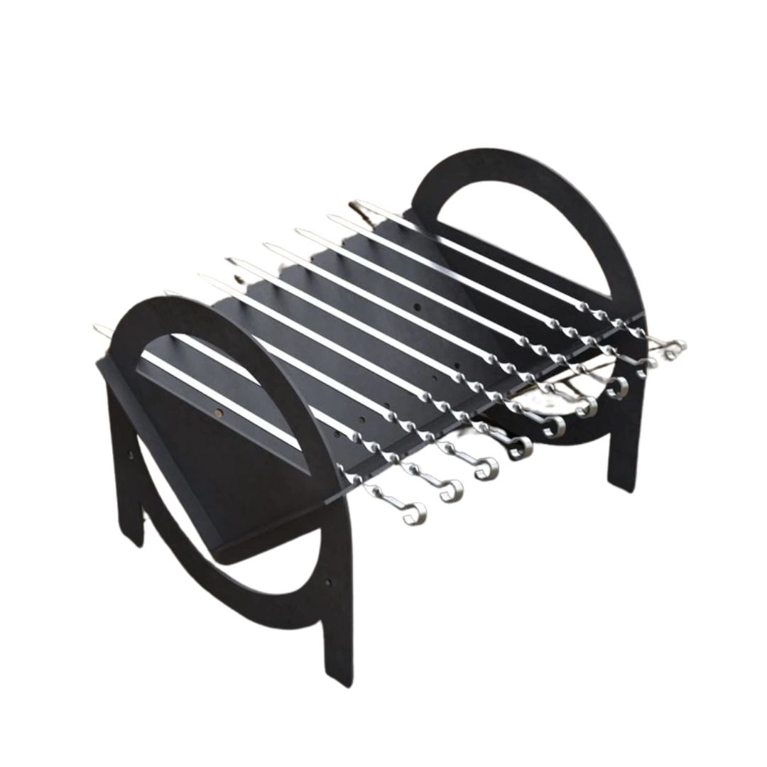 Мангал-гриль Carino Flat Pack V3 розбірний з грилем 500х370х370 мм, метал 3 мм без покриття