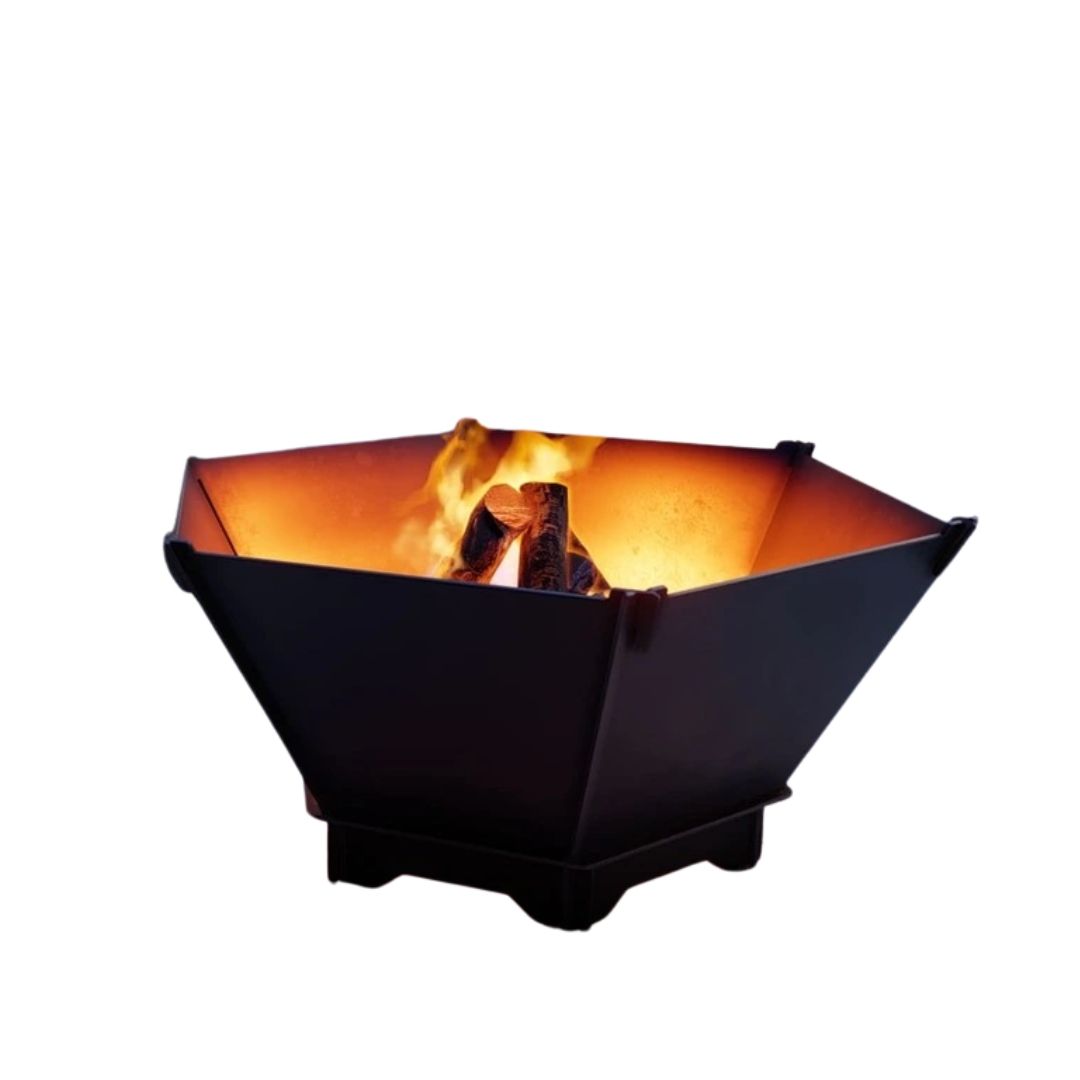 Чаша для вогнища Carino шестигранна розбірна V1 з решіткою гриль 760х707х333 мм, метал 3 мм без покриття