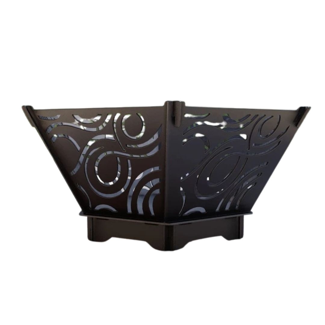 Чаша для вогнища Carino шестигранна розбірна V4 з решіткою гриль 760х707х333 мм, метал 3 мм без покриття