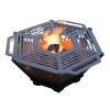 Чаша для вогнища Carino шестигранна розбірна V5 з решіткою гриль 760х707х333 мм, метал 3 мм без покриття