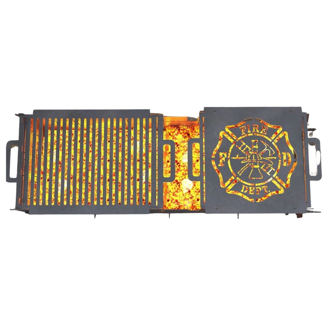 Мангал-гриль Carino Пожежна машина розбірний з грилем 1373х473х448 мм, метал 3 мм без покриття