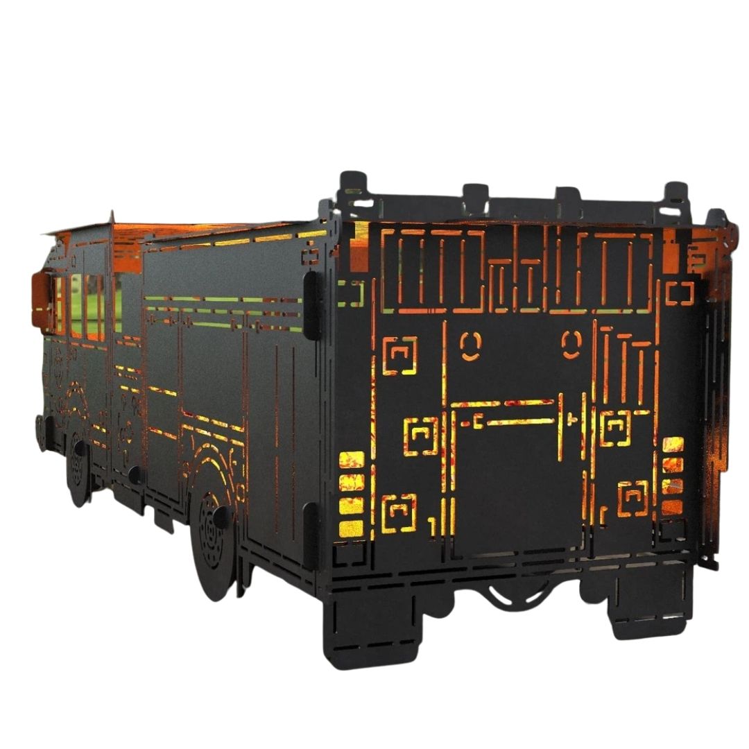 Мангал-гриль Carino Пожежна машина розбірний з грилем 1373х473х448 мм, метал 3 мм без покриття