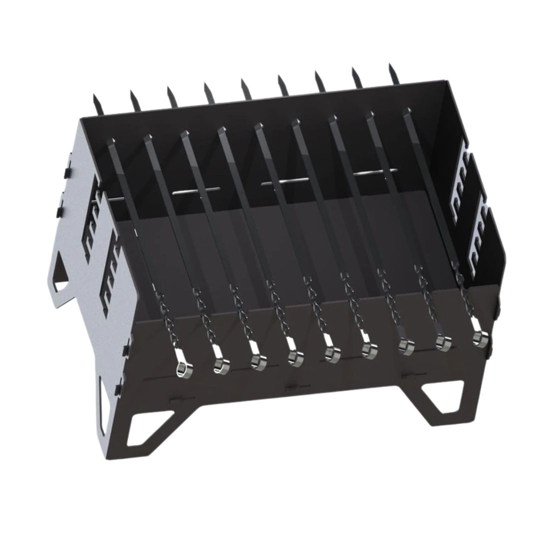 Мангал-гриль Carino Level розбірний з грилем 500х330х324 мм, метал 3 мм без покриття