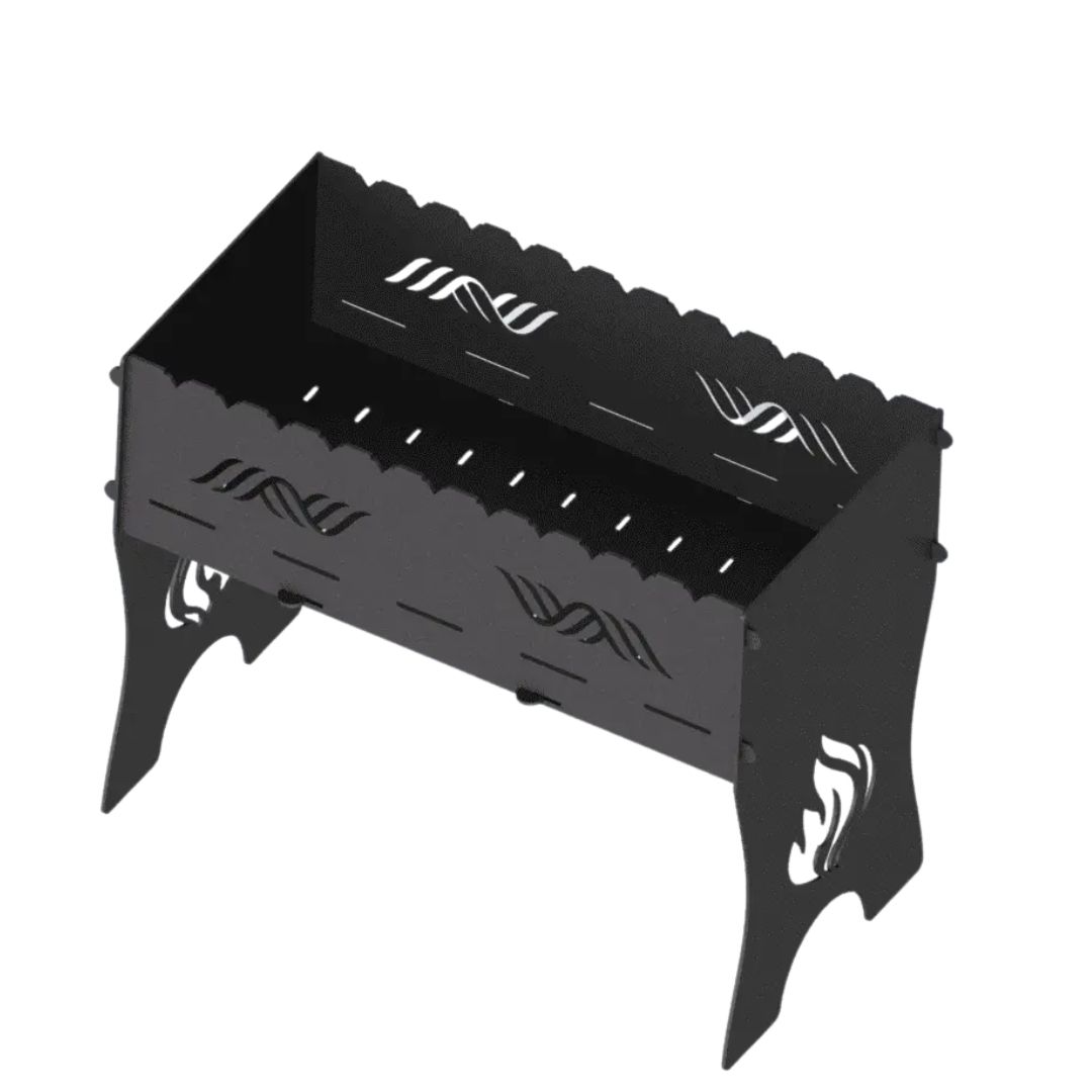 Мангал-гриль Carino Flame розбірний з грилем 603х323х500 мм, метал 3 мм без покриття