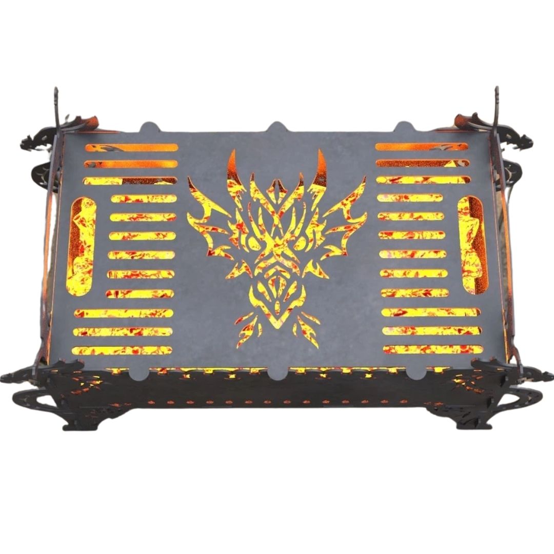 Мангал-гриль Carino Дракон розбірний 720х317х347 мм, метал 3 мм без покриття