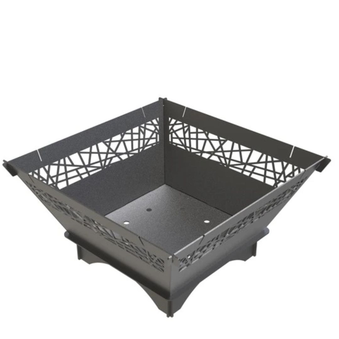 Мангал-гриль Carino квадратний 700 мм з декором розбірний 737х737х682 мм, метал 3 мм без покриття