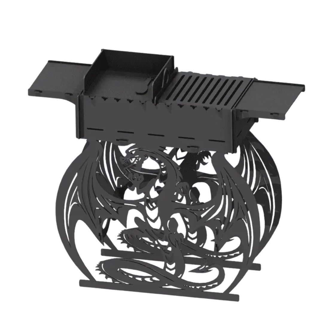 Мангал-гриль Carino Дракон високий розбірний 1014х333х964 мм, метал 3 мм без покриття