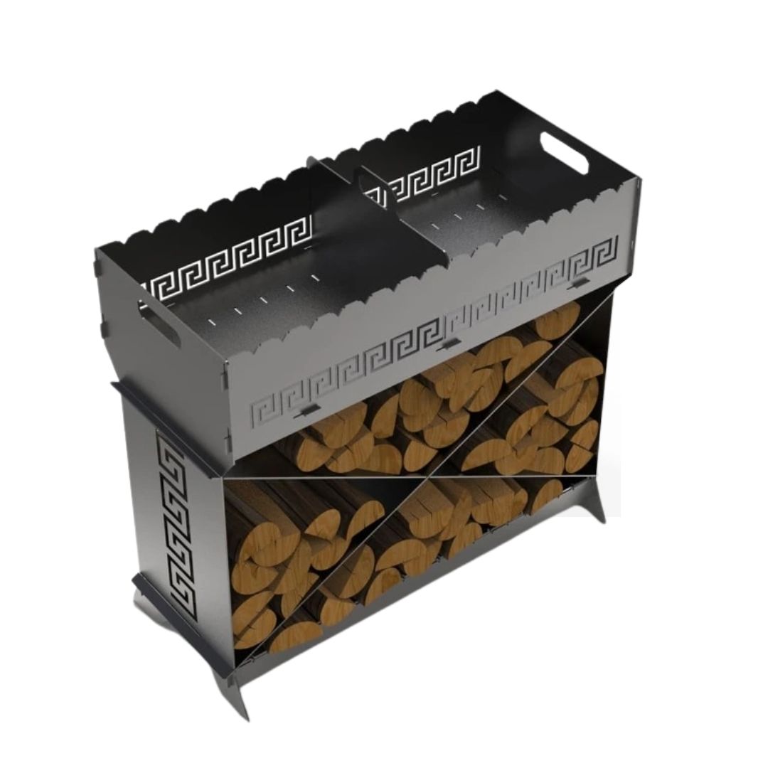 Мангал-гриль Carino Brazier X V2 Віток розбірний з грилем 760х370х820 мм, метал 3 мм без покриття