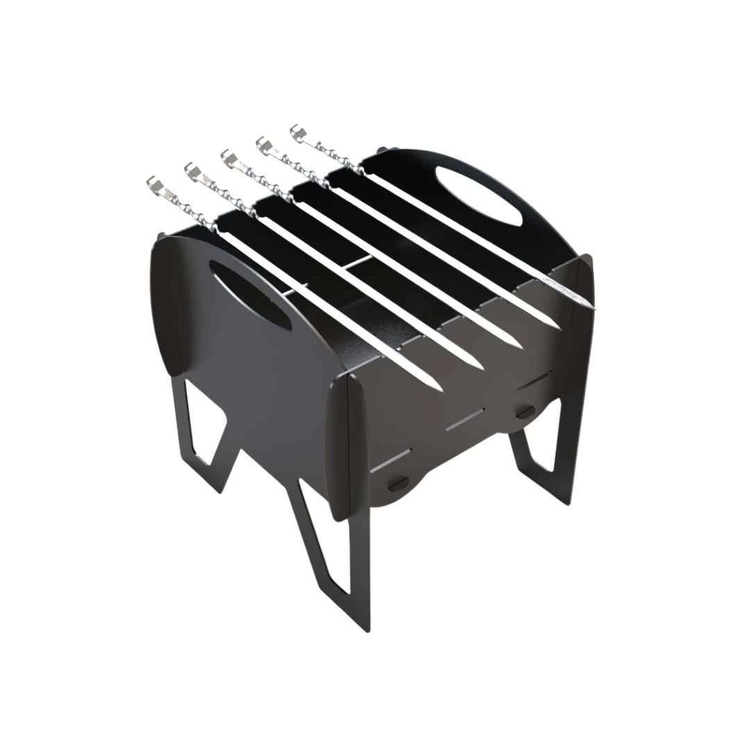 Мангал-гриль Carino Міраж розбірний з грилем 363х363х366 мм, метал 3 мм без покриття