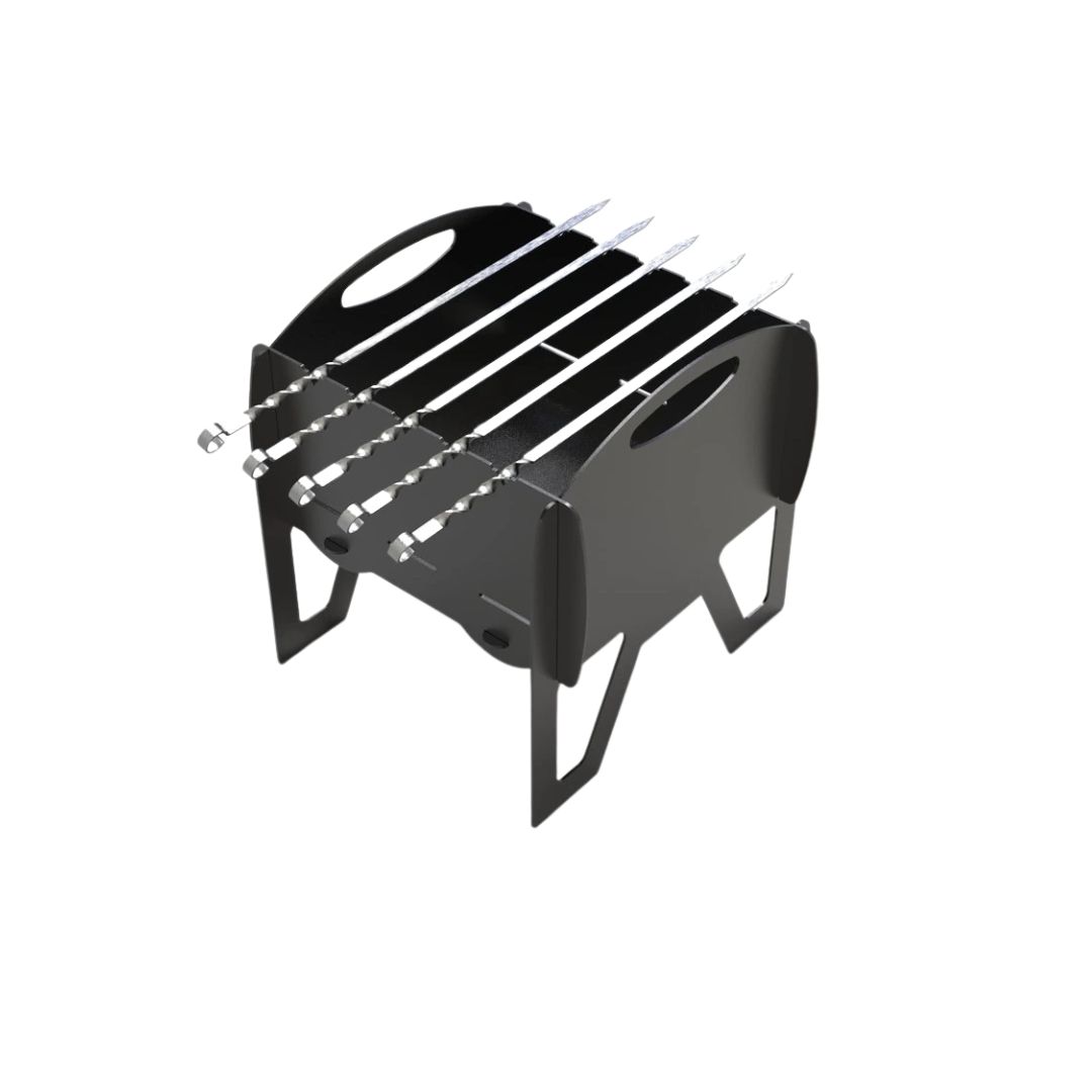 Мангал-гриль Carino Міраж розбірний з грилем 363х363х366 мм, метал 3 мм без покриття