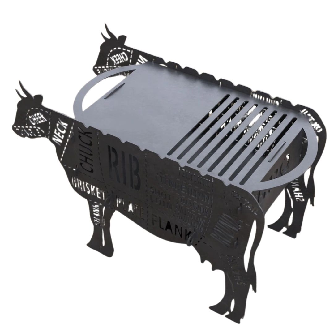 Мангал-гриль Carino Корова розбірний 700х350х478 мм, метал 3 мм без покриття