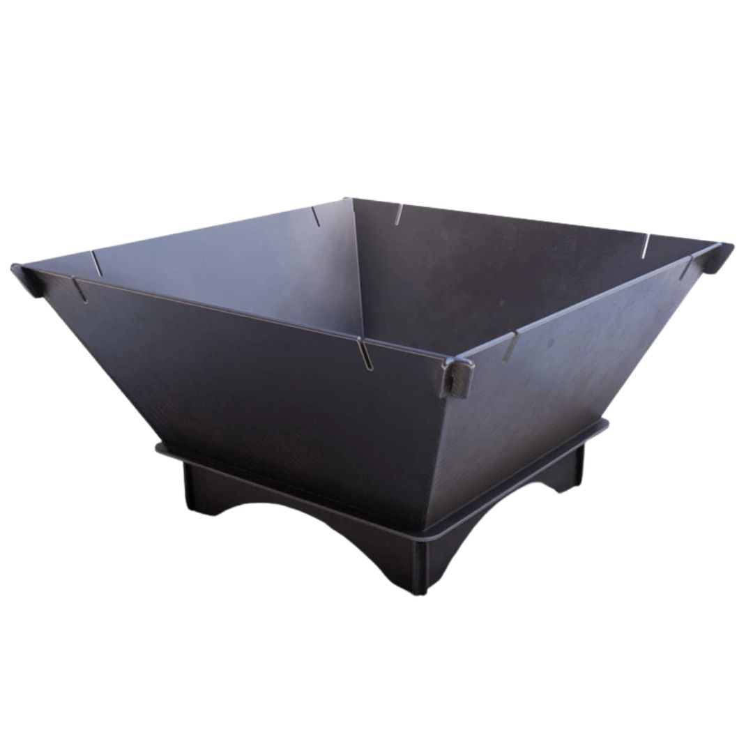 Чаша для вогнища Carino квадратна розбірна V1 з решіткою гриль 800х750х680 мм, метал 3 мм без покриття