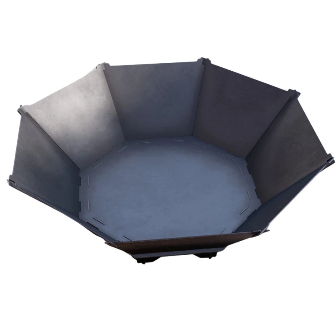 Чаша для вогнища Carino восьмигранна розбірна V1 з решіткой гриль 1040х1040х300 мм, метал 3 мм без покриття