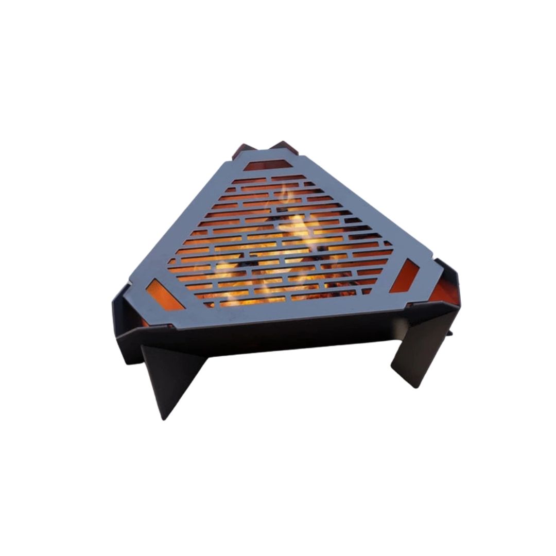 Чаша для вогнища Carino з грилем трикутна 600 мм розбірна 625х570х200 мм, метал 3 мм без покриття