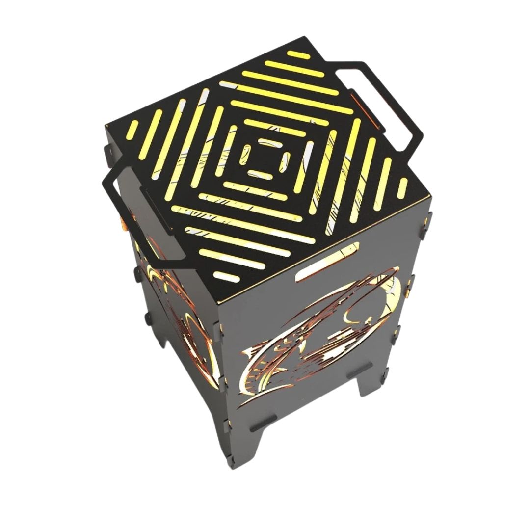 Мангал-барбекю Carino Рибалка V2 розбірний з грилем 470х380х753 мм, метал 3 мм без покриття