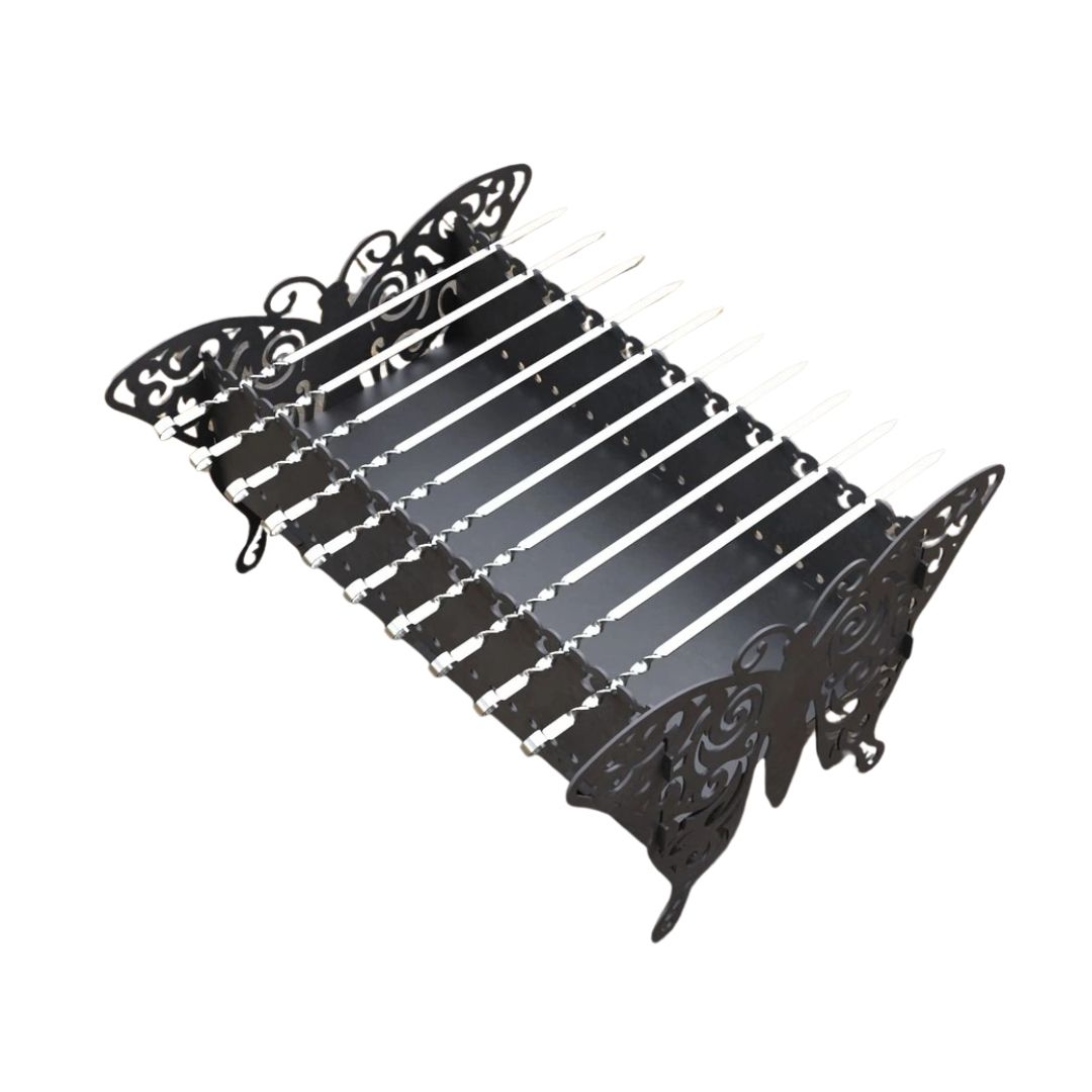 Мангал-гриль Carino Метелик V2 розбірний 600х510х333 мм, метал 3 мм без покриття