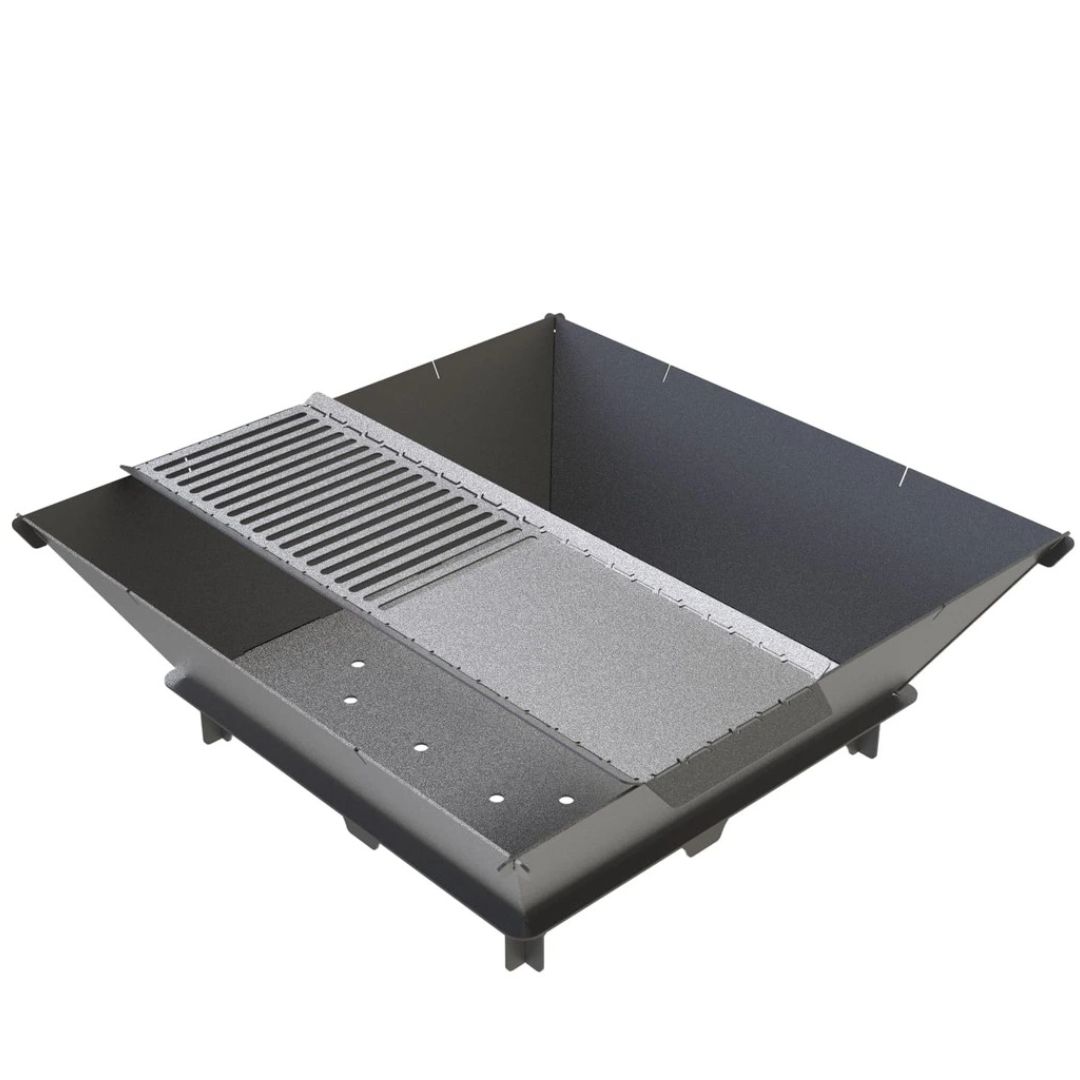 Мангал-гриль Carino квадратний 1000 мм розбірний 1042х1042х682 мм, метал 3 мм без покриття