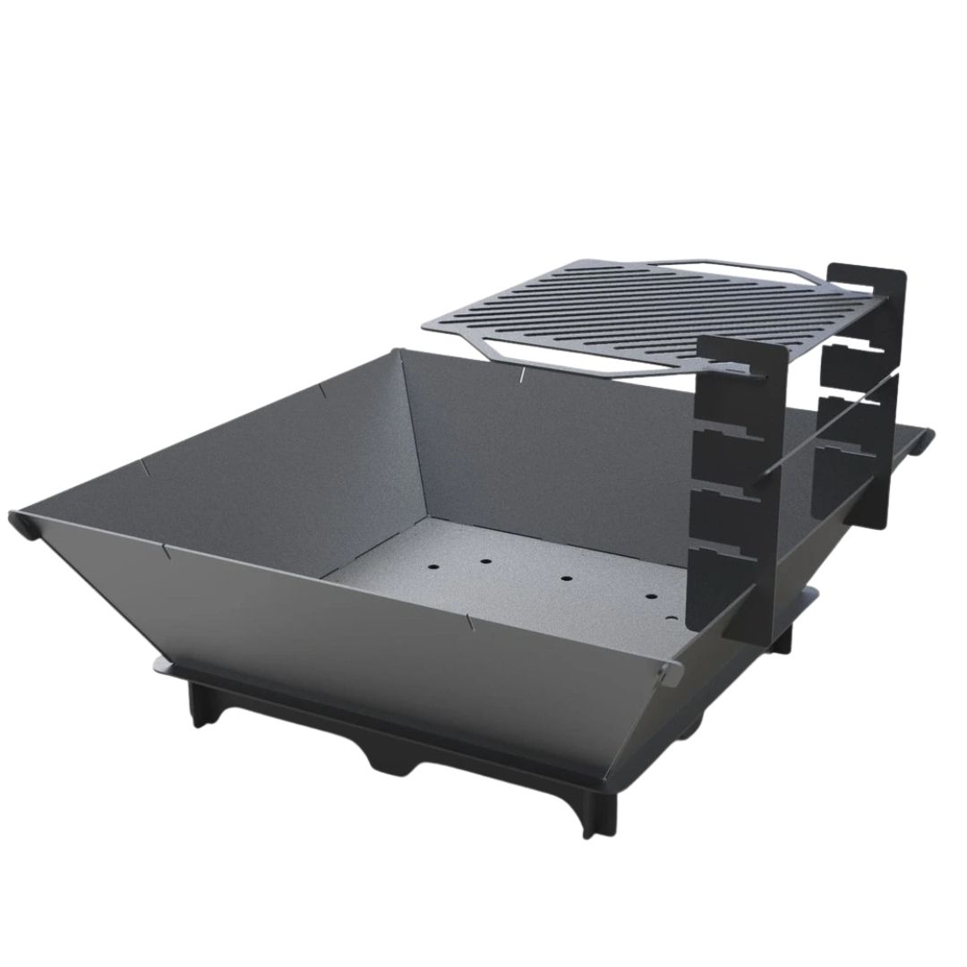 Мангал-гриль Carino квадратний 1000 мм розбірний 1042х1042х682 мм, метал 3 мм без покриття