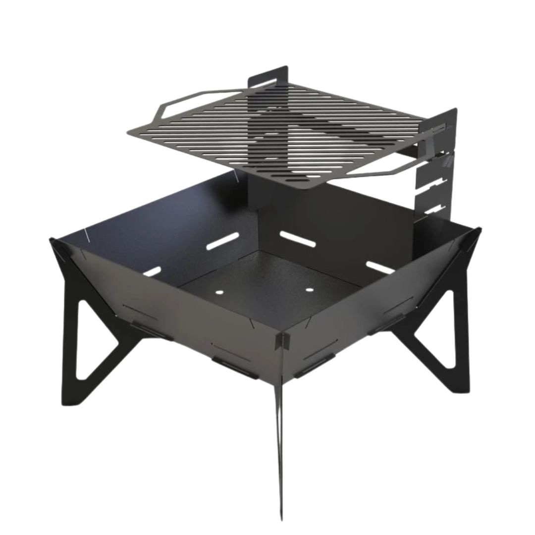 Мангал-гриль Carino квадратний V3 800 мм розбірний 813х813х800 мм, метал 3 мм