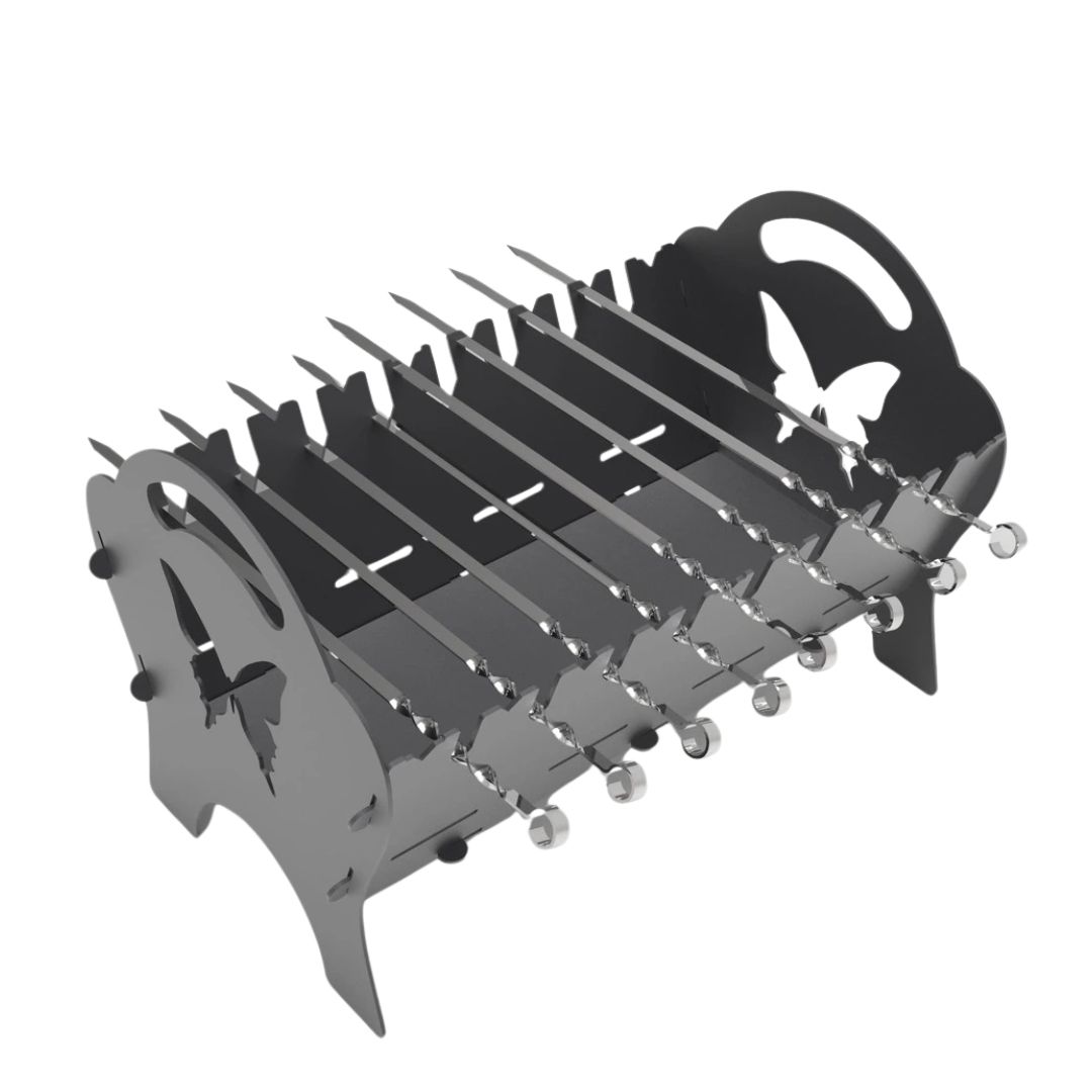 Мангал-гриль Carino Spark Метелик розбірний 500х330х350 мм, метал 3мм без покриття