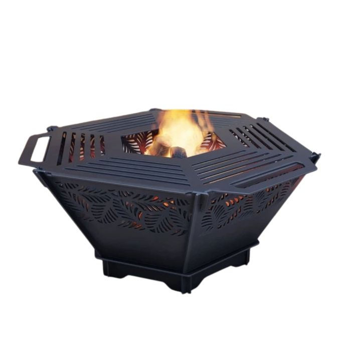 Чаша для вогнища Carino шестигранна розбірна V2 з решіткой гриль 760х707х333 мм, метал 3 мм без покриття