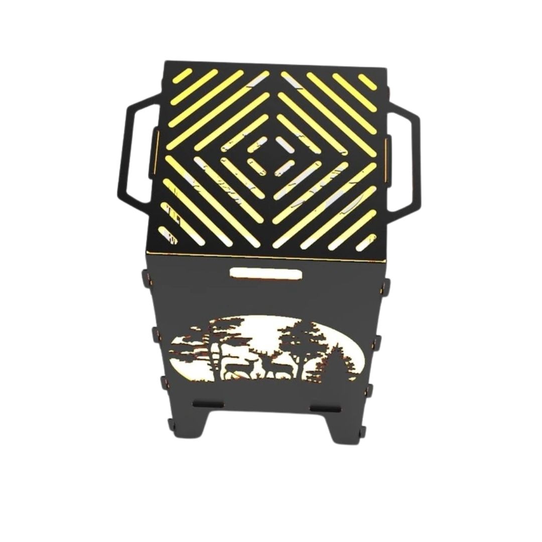 Мангал-барбекю Carino Ліс розбірний 470х380х753 мм, метал 3 мм без покриття