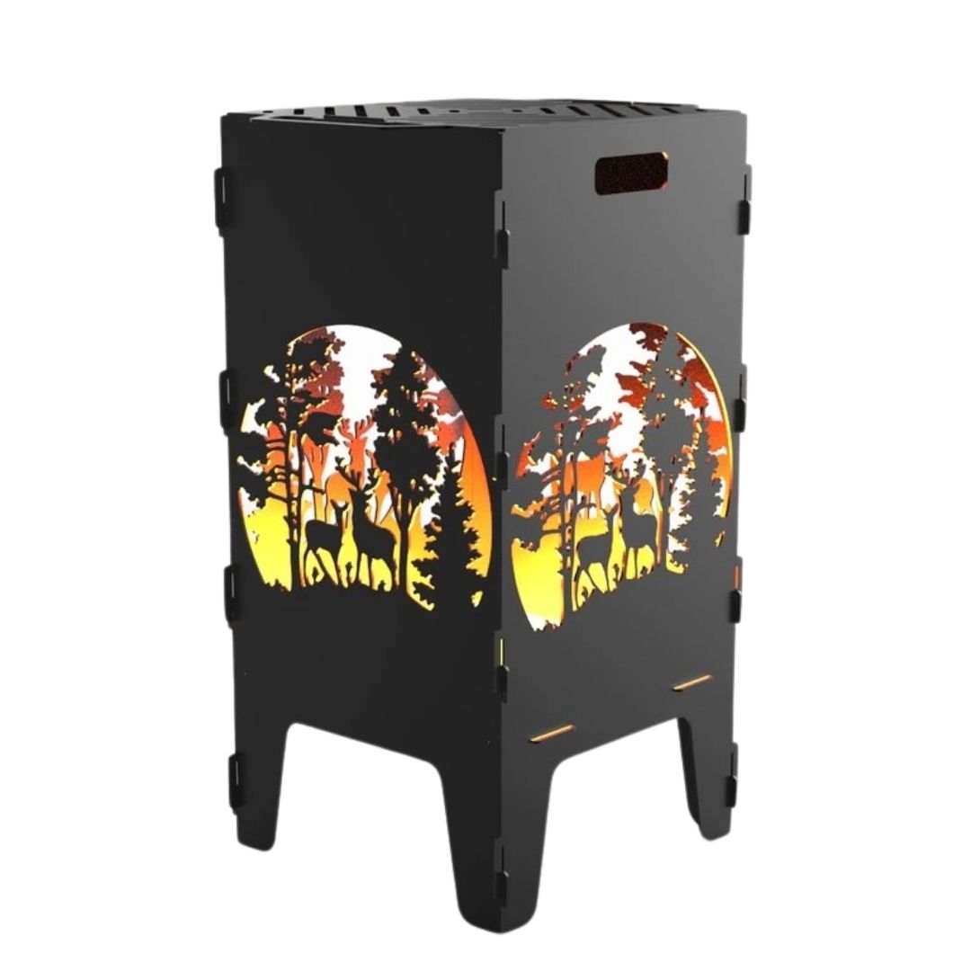 Мангал-барбекю Carino Ліс розбірний 470х380х753 мм, метал 3 мм без покриття