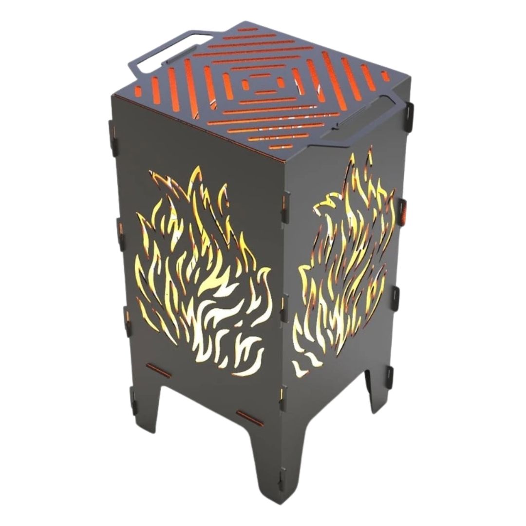 Мангал-барбекю Carino Вогонь розбірний 470х380х753 мм, метал 3 мм без покриття