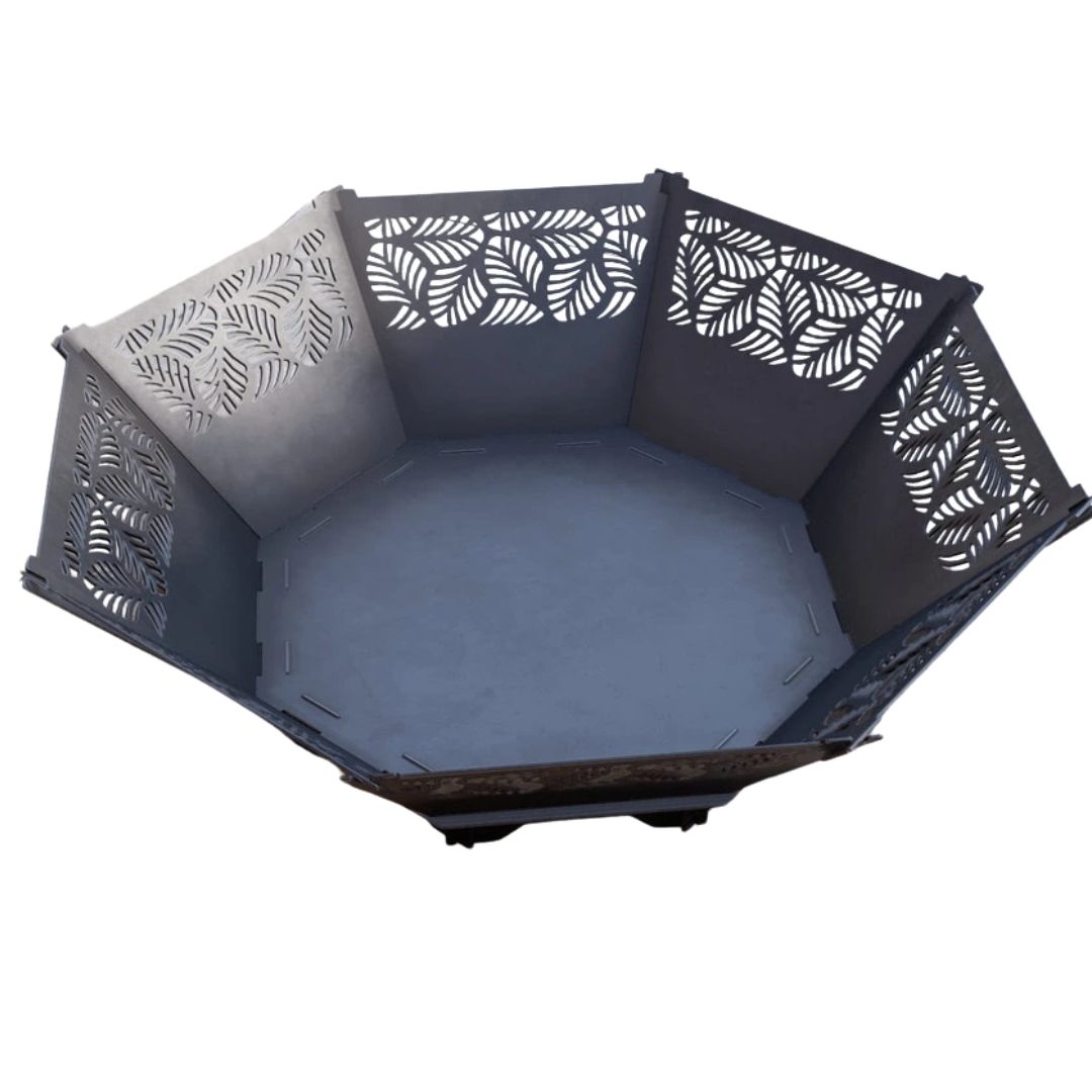 Чаша для вогнища Carino восмингранна розбірна V3 з решіткой гриль 1040х1040х300 мм, метал 3 мм без покриття