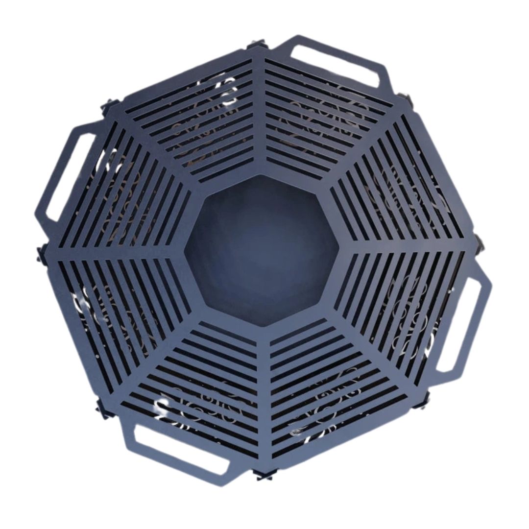 Чаша для вогнища Carino восмингранна розбірна V4 з решіткой гриль 1040х1040х300 мм, метал 3 мм без покриття