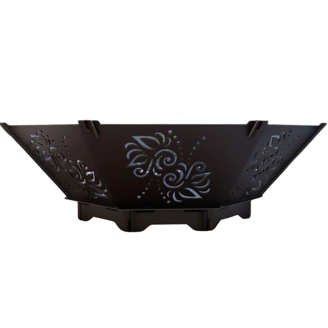 Чаша для вогнища Carino восмингранна розбірна V4 з решіткой гриль 1040х1040х300 мм, метал 3 мм без покриття