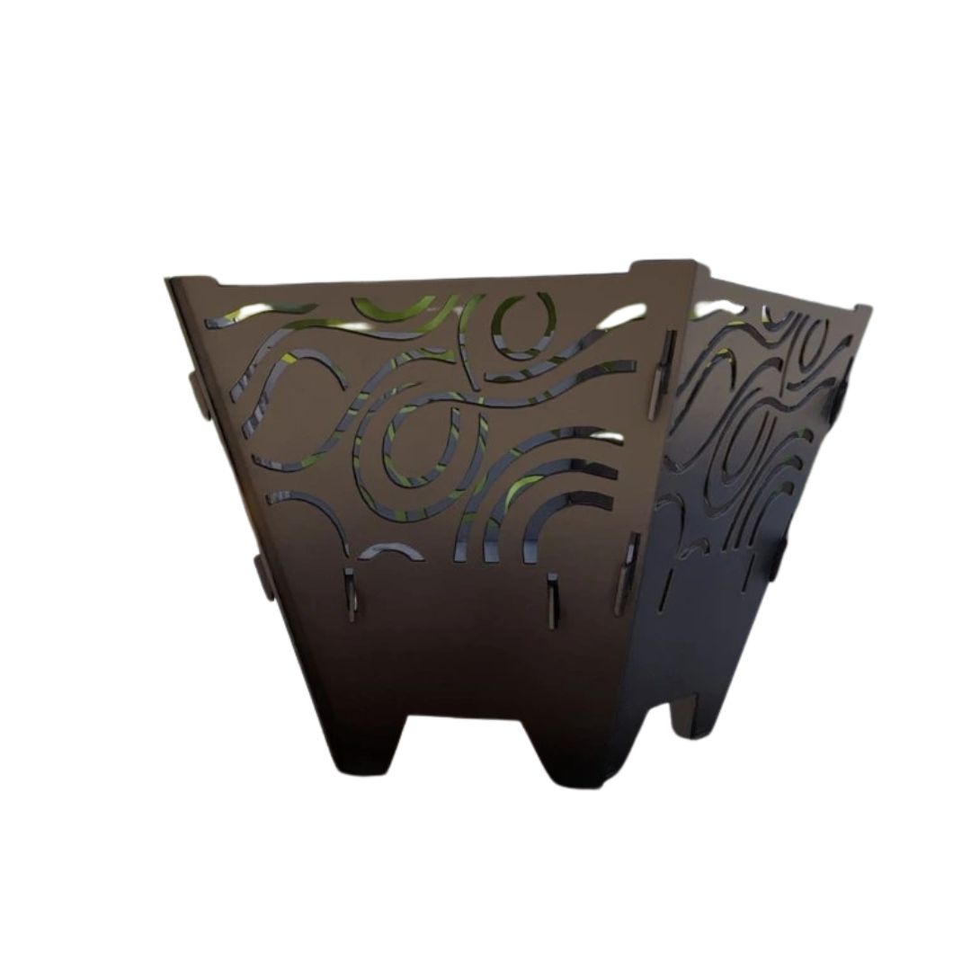 Чаша для вогнища Carino п’ятигранна розбірна V6 з решіткой гриль 802х787х480 мм, метал 3 мм без покриття