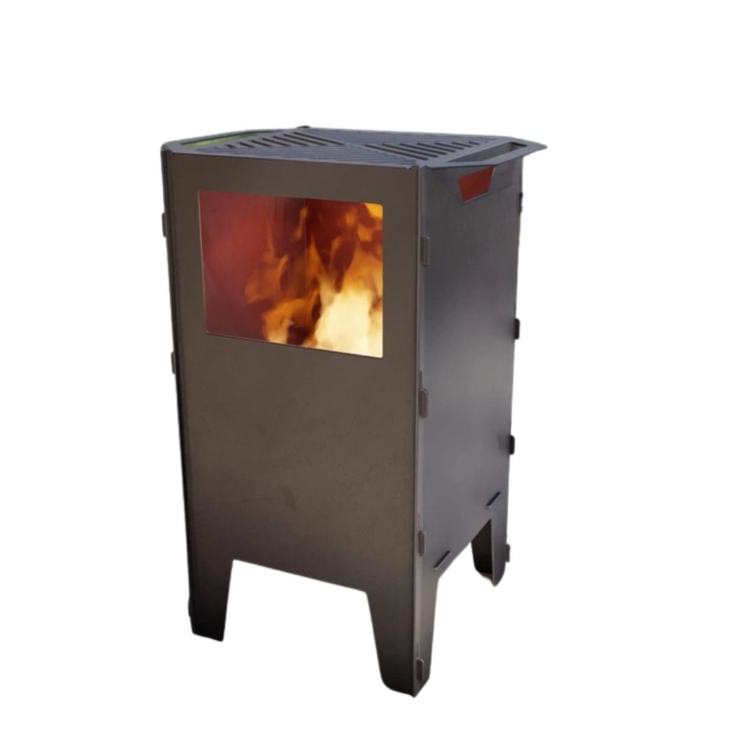 Кошик з грилем мангал-барбекю Carino V1 розбірний 513х393х750 мм, метал 3 мм без покриття