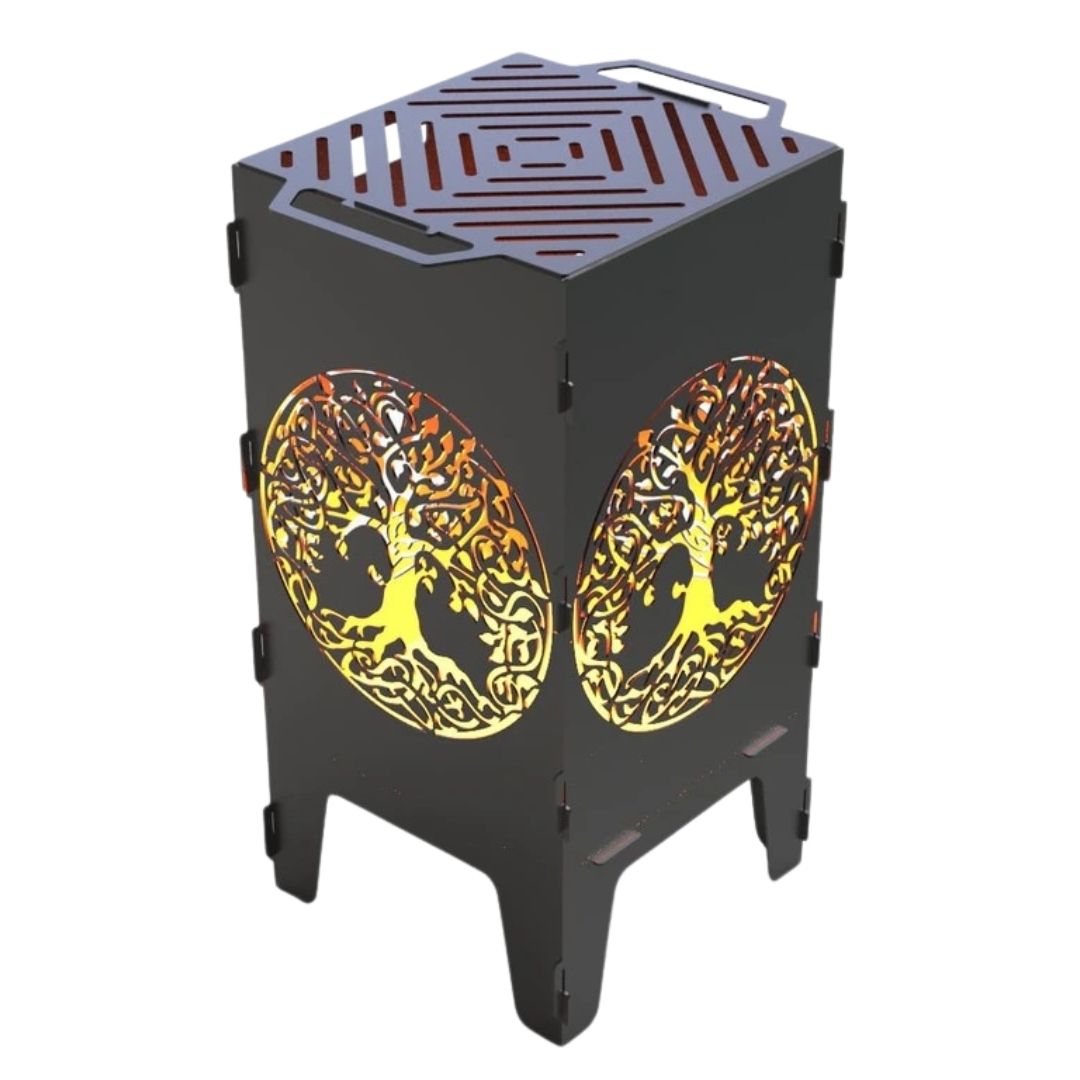 Мангал-барбекю Carino Дерево життя розбірний 470х380х753 мм, метал 3 мм без покриття