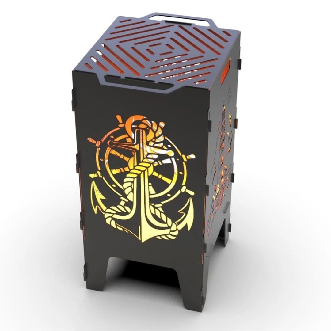 Мангал-барбекю Carino Маяк і Якір розбірний 470х380х753 мм, метал 3 мм без покриття