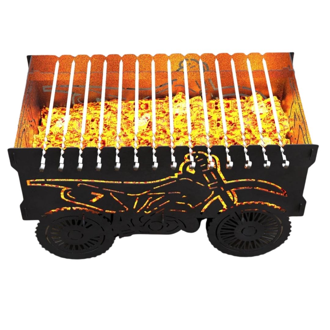 Мангал-гриль Carino Позашляховий мотоцикл розбірний 855х436х509 мм, метал 3 мм без покриття