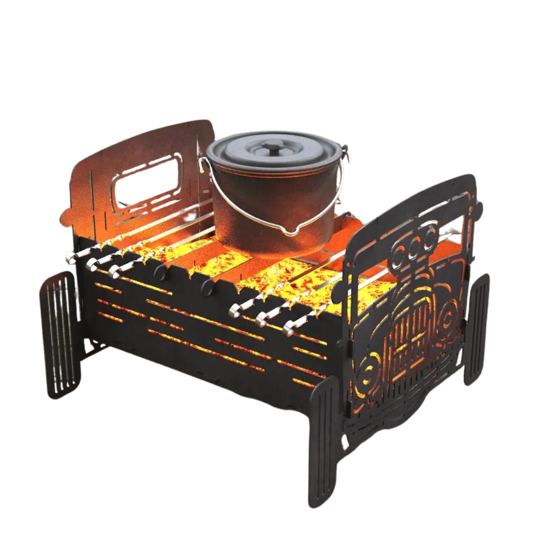 Мангал-гриль Carino Hot Rod розбірний 566х560х434 мм, метал 3 мм без покриття