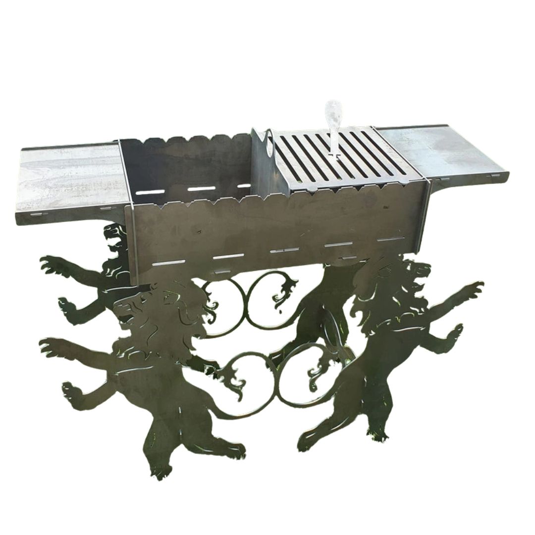 Мангал-гриль Carino Лев розбірний 1010х330х964 мм, метал 3 мм без покриття