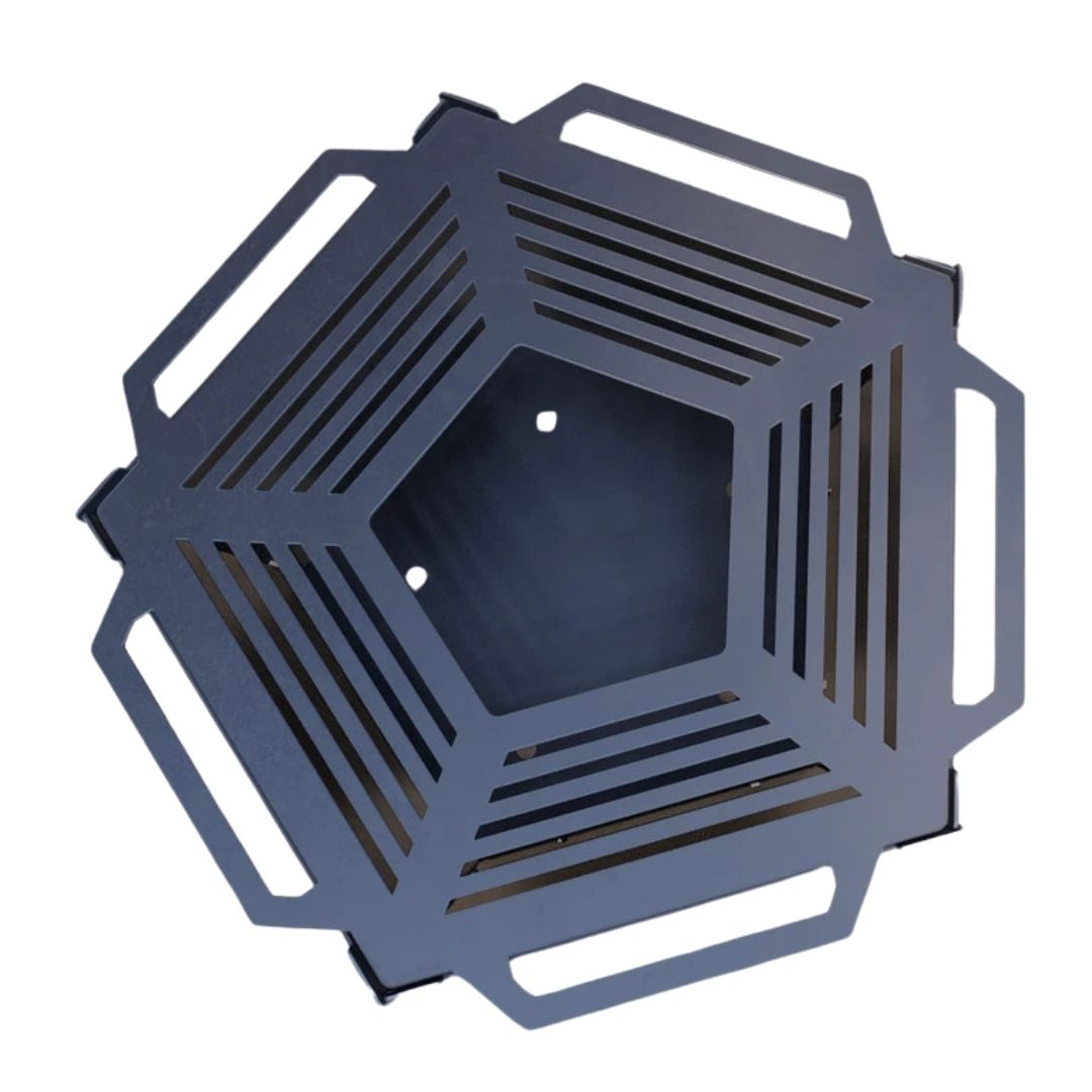 Чаша для вогнища Carino п’ятигранна розбірна V1 з решіткой гриль 802х787х480 мм, метал 3 мм без покриття